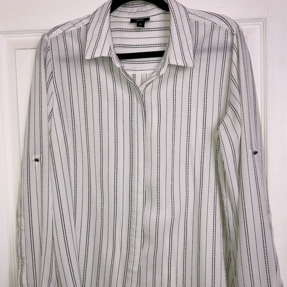 Mossimo Striped Button-up Blouse - Picture 1 of 6